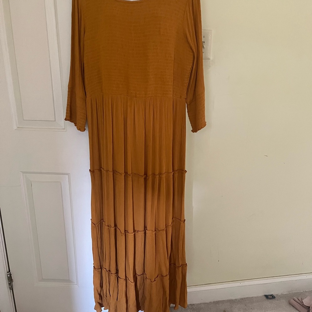 Elegant Vasna Mustard Maxi Dress. New.